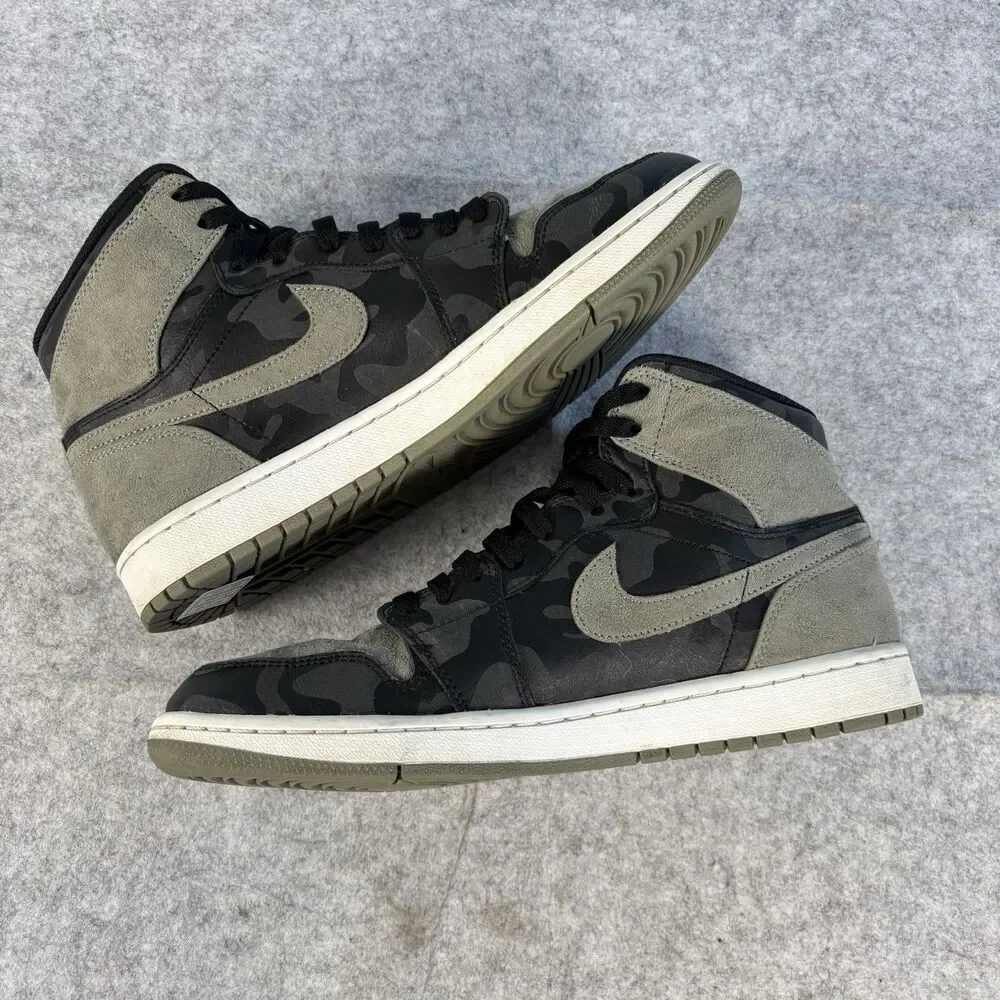 AA3993-034 - Nike Air Jordan 1 Retro High Premium Mens 10 Camo 3M Shadow - EUC